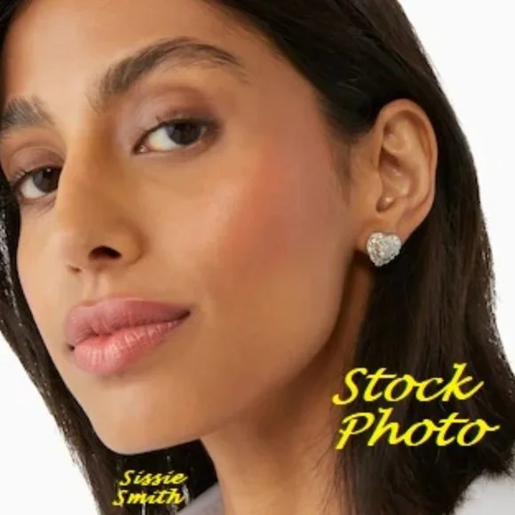 ♠️ Kate Spade ♠️ Sparkly Heart Clay Pave Studs - Picture 8 of 8